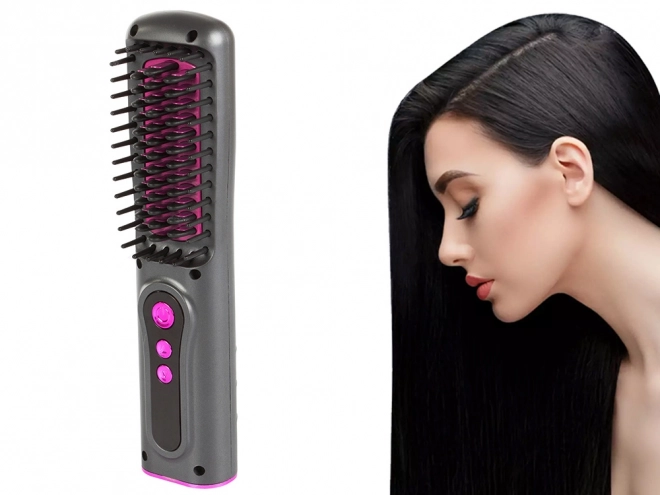 Brosse lissante 2 en 1 fer à lisser sans fil électrique