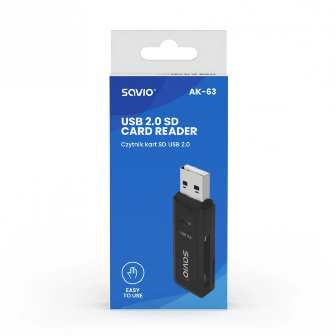 Lecteur de cartes SD, USB 2.0, 480 Mb/s, AK-63