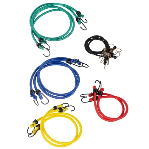 Sangles de bagages élastiques avec crochets, 12 pcs