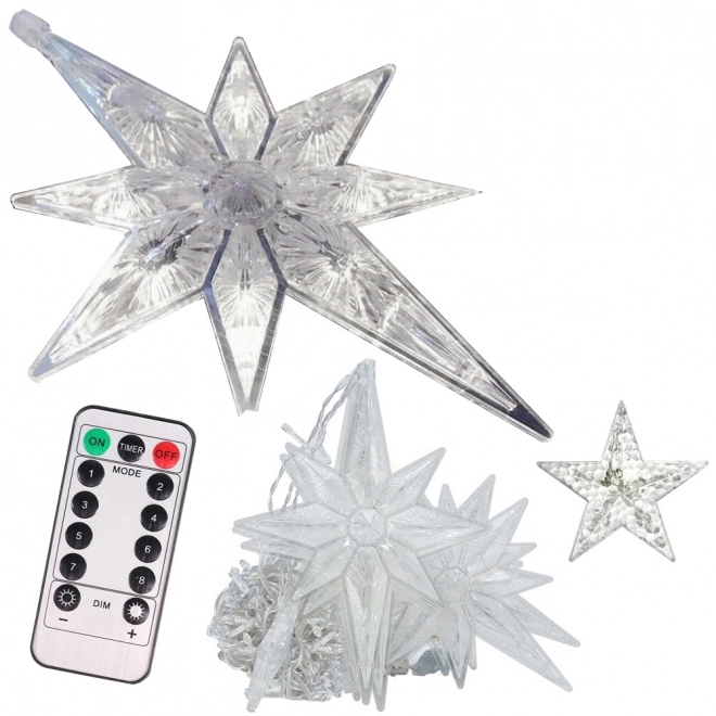 Rideau lumineux de Noël avec étoiles sur USB