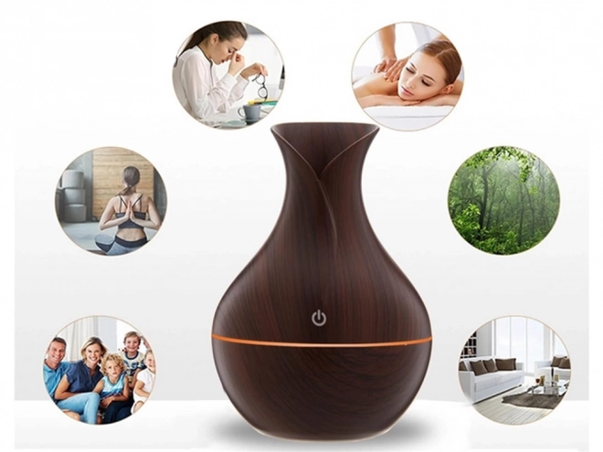 Diffuseur d'arôme moderne et humidificateur d'air avec éclairage RGB USB