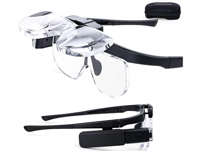 Loupe professionnelle avec éclairage LED et lentilles interchangeables