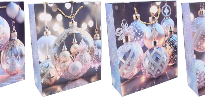 Sac cadeau de Noël M 26 × 32 × 10 cm