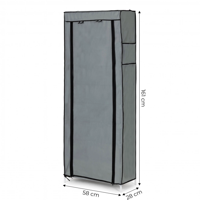 Armoire textile avec étagères pour vêtements et chaussures