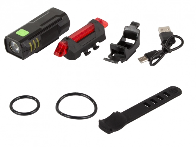 Ensemble de lumières USB pour vélo avant et arrière