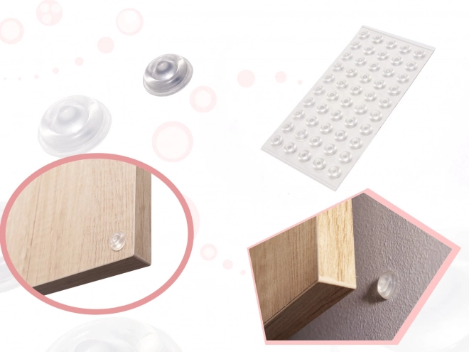 Butoir en silicone autocollant - 1,3 cm, 50 pièces