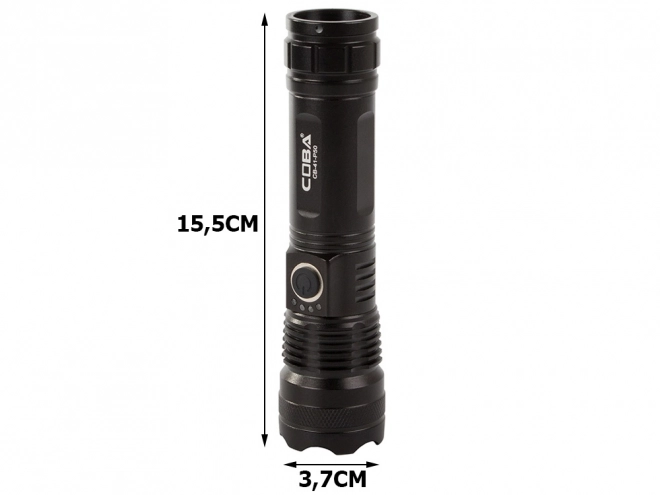 Lampe tactique militaire avec recharge USB et fonction zoom