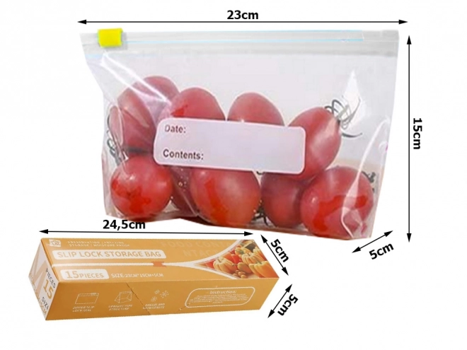 Sacs zip-lock pour aliments 1200 ml