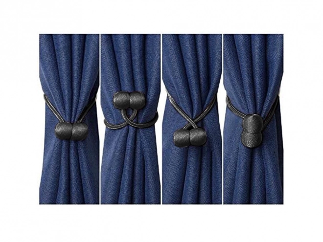 Clips magnétiques décoratifs pour rideaux – Noir