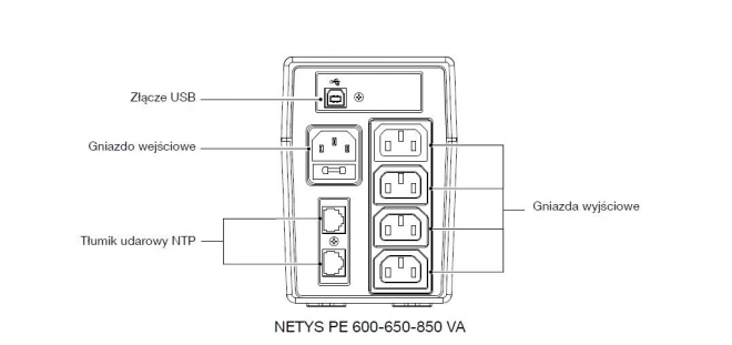 Alimentation de secours UPS Netys PE 650VA/360W