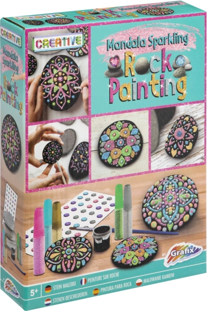 Grafix Peinture sur galets - Mandala Étincelant