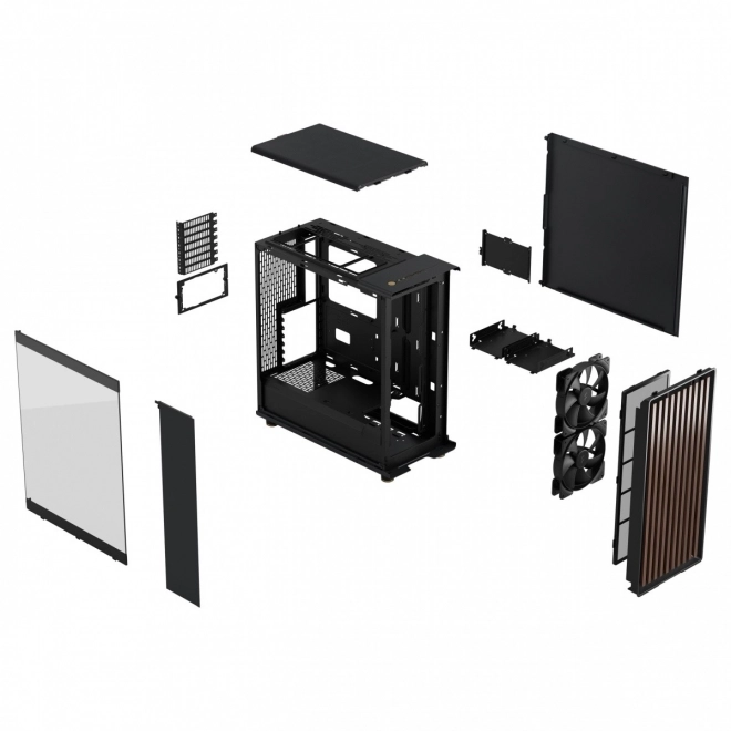 Fractal Design boîtier North noir avec éléments en bois