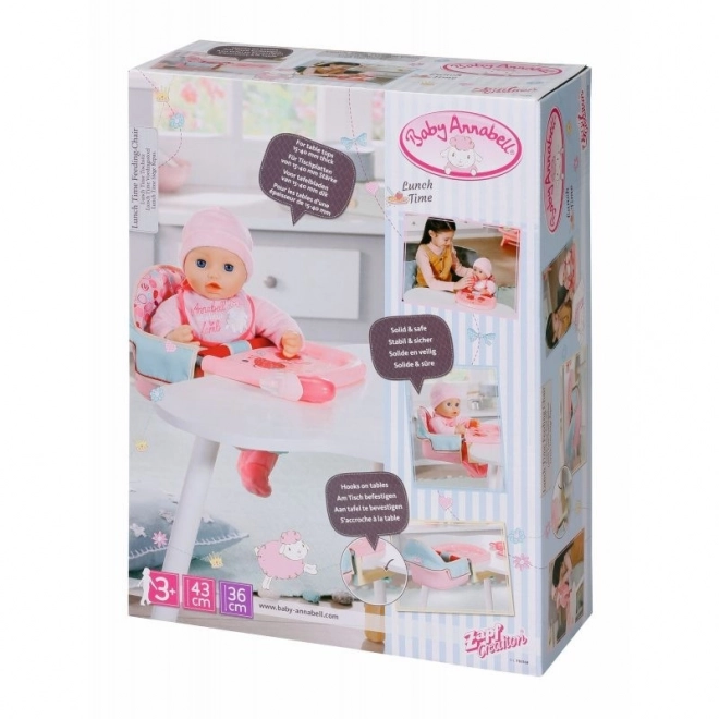 Chaise Haute Baby Annabell avec Fixation sur Table