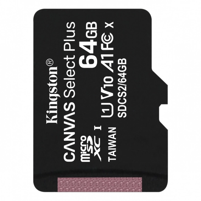 Carte mémoire microSD de 64 Go Canvas Select Plus 100 Mo/s