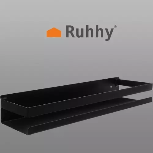 Étagère de salle de bain noire Ruhhy 19188