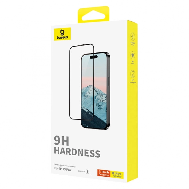 Verre trempé Baseus 0,3 mm pour iPhone 15 Pro
