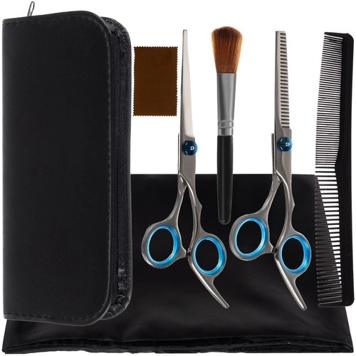 Ciseaux de coiffure 2 pièces + accessoires