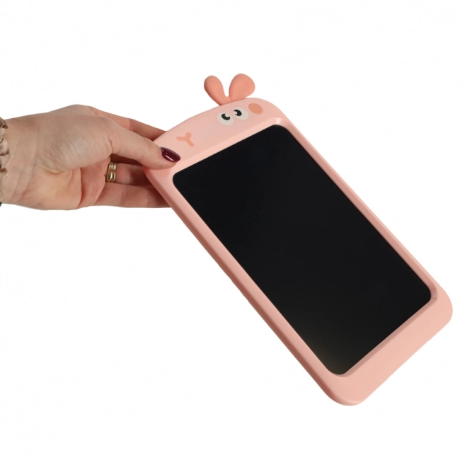 Tablette de dessin avec lapin 8,5' rose