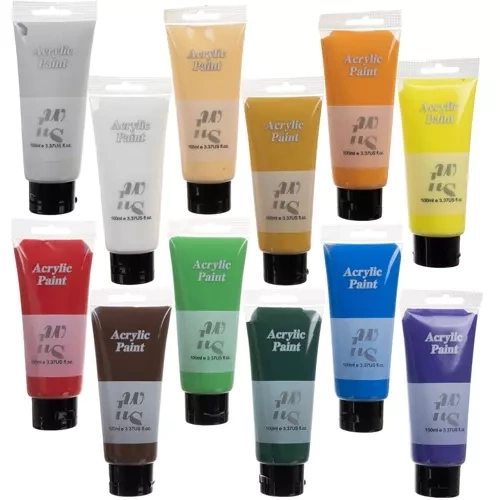 Peintures acryliques 12 pcs. 100 ml Maaleo 20424