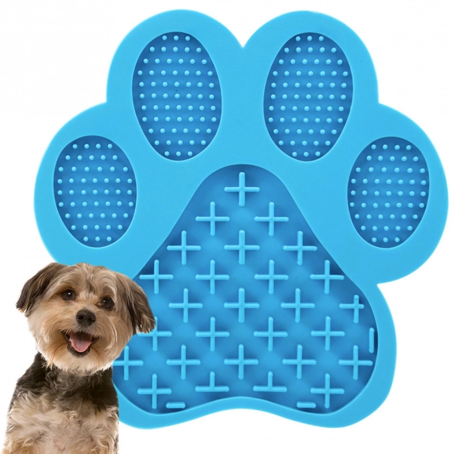 Tapis de léchage anti-stress pour chiens en forme de patte