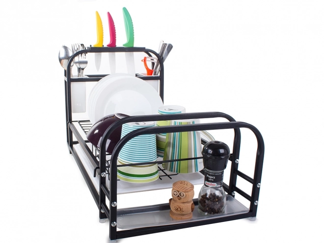 Égouttoir à vaisselle avec plateau et support de style loft