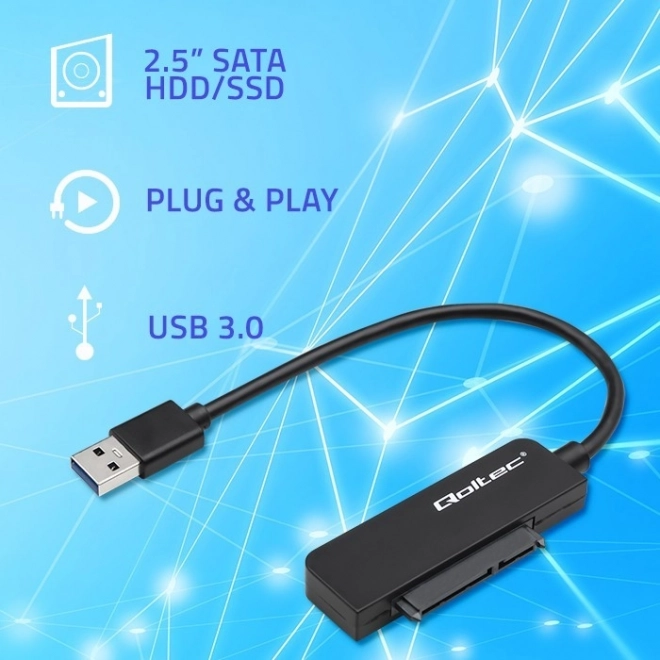 Adaptateur SATA | Adaptateur SSD HDD 2,5" | Super vitesse 5Gb/s | 2TB – USB 3.0