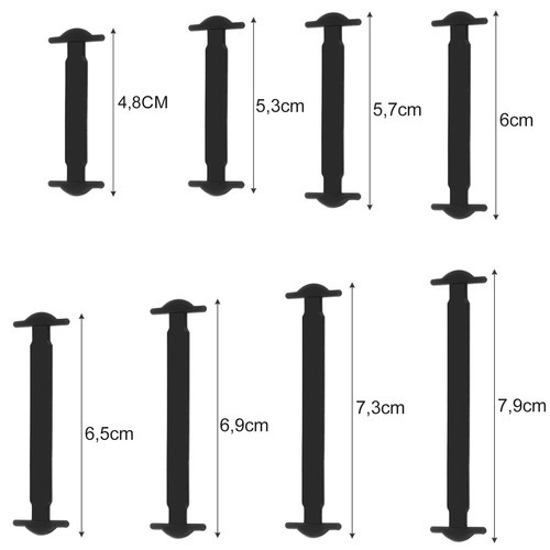 Lacets en silicone sans laçage - ensemble de 16 pièces