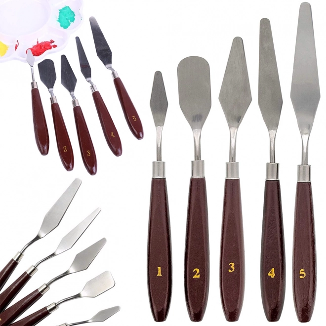 Ensemble de spatules de peintre