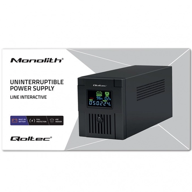 Source d'alimentation de secours Qoltec UPS 2000VA 1200W avec LCD et USB