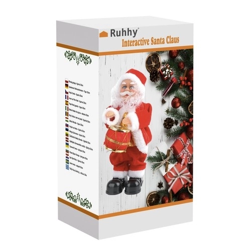 Figurine Père Noël chantante et dansante 30 cm