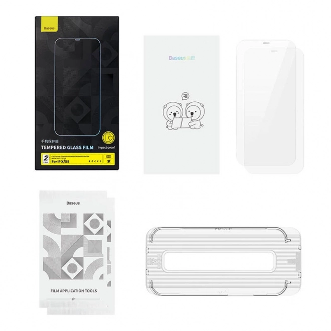 Baseus Crystal verre trempé 0,3 mm pour iPhone X/XS