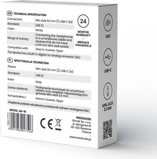 DAC intégré pour un son clair et fidèle