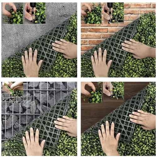 Clôture artificielle Gardlov panneau vert 60x40 cm pour balcon et jardin