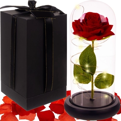 Rose en verre - lumineuse