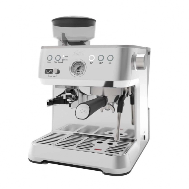Cafetière Espresso Solis Grind & Infuse Perfetta argenté