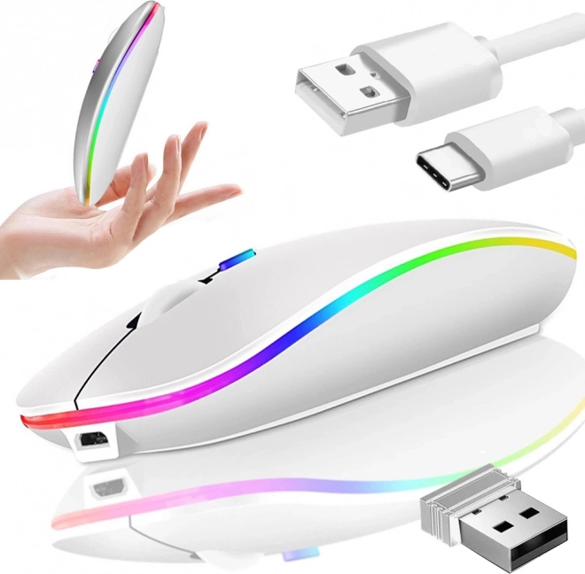Souris optique Bluetooth sans fil fine pour PC et ordinateurs portables