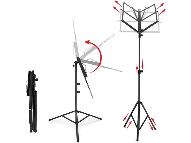 Support de partitions avec structure pliable réglable 130 cm