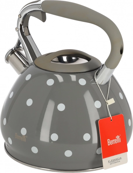 Bouilloire grise Berretti Cornelia 3L à pois