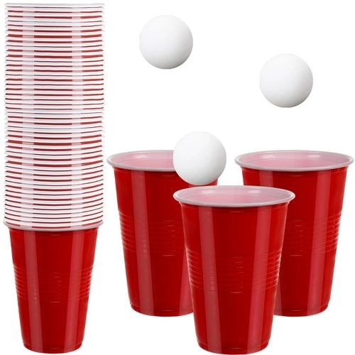 Jeu de Beer Pong - 50 gobelets rouges 21232