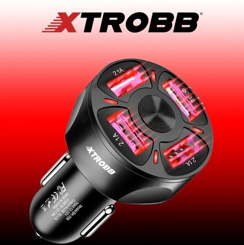 4x chargeur USB pour voiture + câble Xtrobb 19907