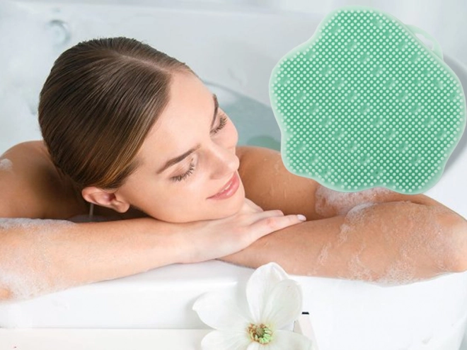 Brosse massante et nettoyante en silicone