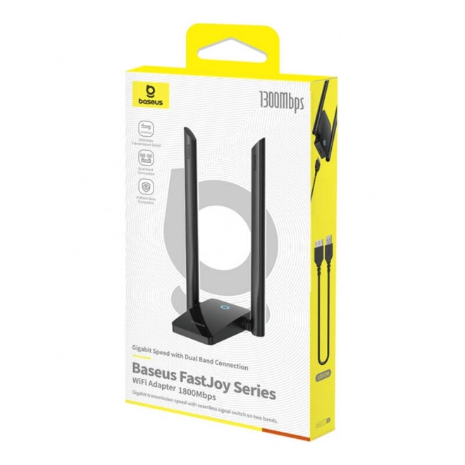 Adaptateur WiFi Baseus FastJoy 1800 Mbps Noir