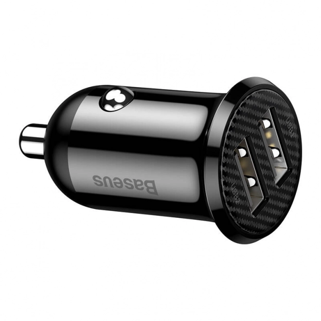 chargeur voiture Baseus Grain Pro 2x USB noir