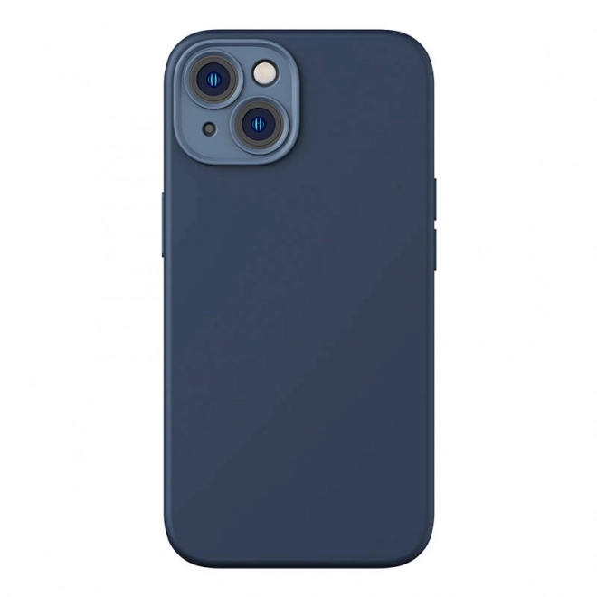 Coque magnétique et ensemble de verre trempé pour iPhone 14 Plus - Baseus Liquid Silica bleu