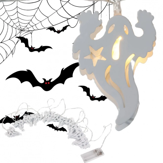 Guirlande lumineuse LED Halloween avec fantômes 2m