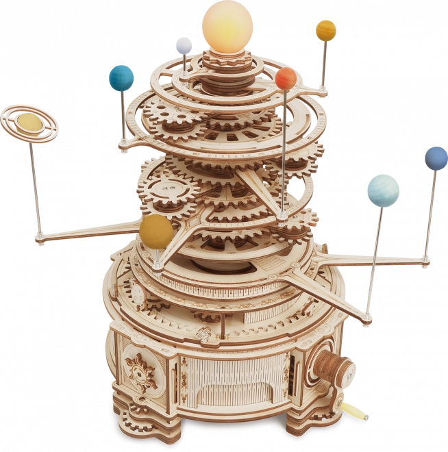 RoboTime 3D puzzle mécanique en bois Planétarium