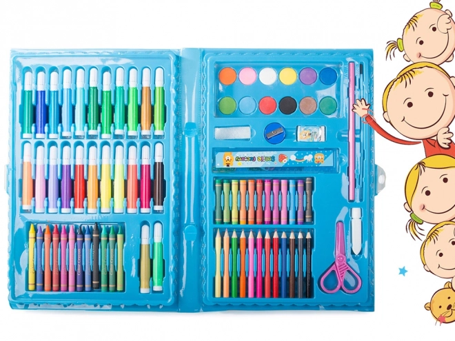 Ensemble artistique pour peinture dans une valise 86 pcs