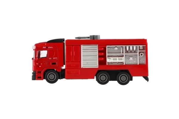 Camion de pompiers en plastique 13-16cm à rétrofriction 3 types 12pcs en boîte