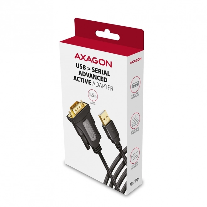 Adaptateur USB 2.0 vers RS-232 avec port série, câble 1,5m, puce FTDI