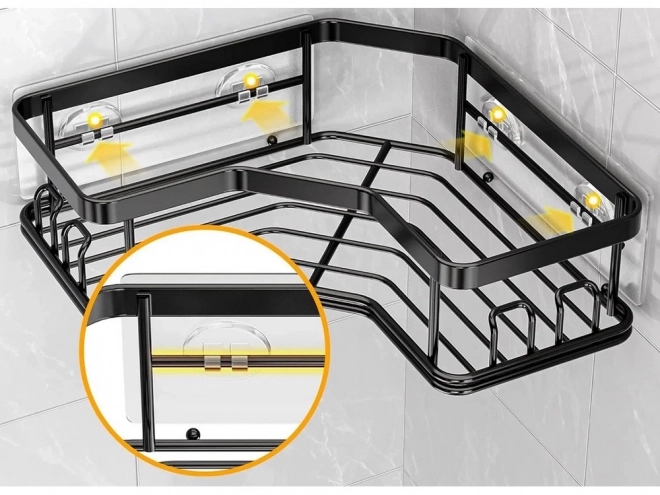 Étagères d'angle de salle de bain style loft